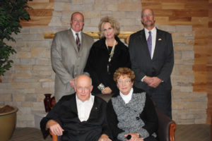 The Carlander Family: Seated (L to R) Richard and Loraine Carlander. Standing (L to R) Mathew Carlander, Kimberly Koepke, and John Carlander